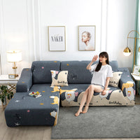 HKM-380563 Universal European-Style Stretch Sofa Cover for Modular Sofas, All-Season, Cartoon/Anime Patterns, Polyester Fiber