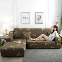 HKM-380563 Universal European-Style Stretch Sofa Cover for Modular Sofas, All-Season, Cartoon/Anime Patterns, Polyester Fiber