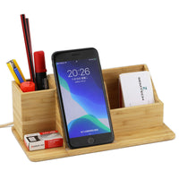 HKM-380563 Wireless Charging Pen Holder in Simple Style - Phoebe Material, Multi-functional Desk Organizer