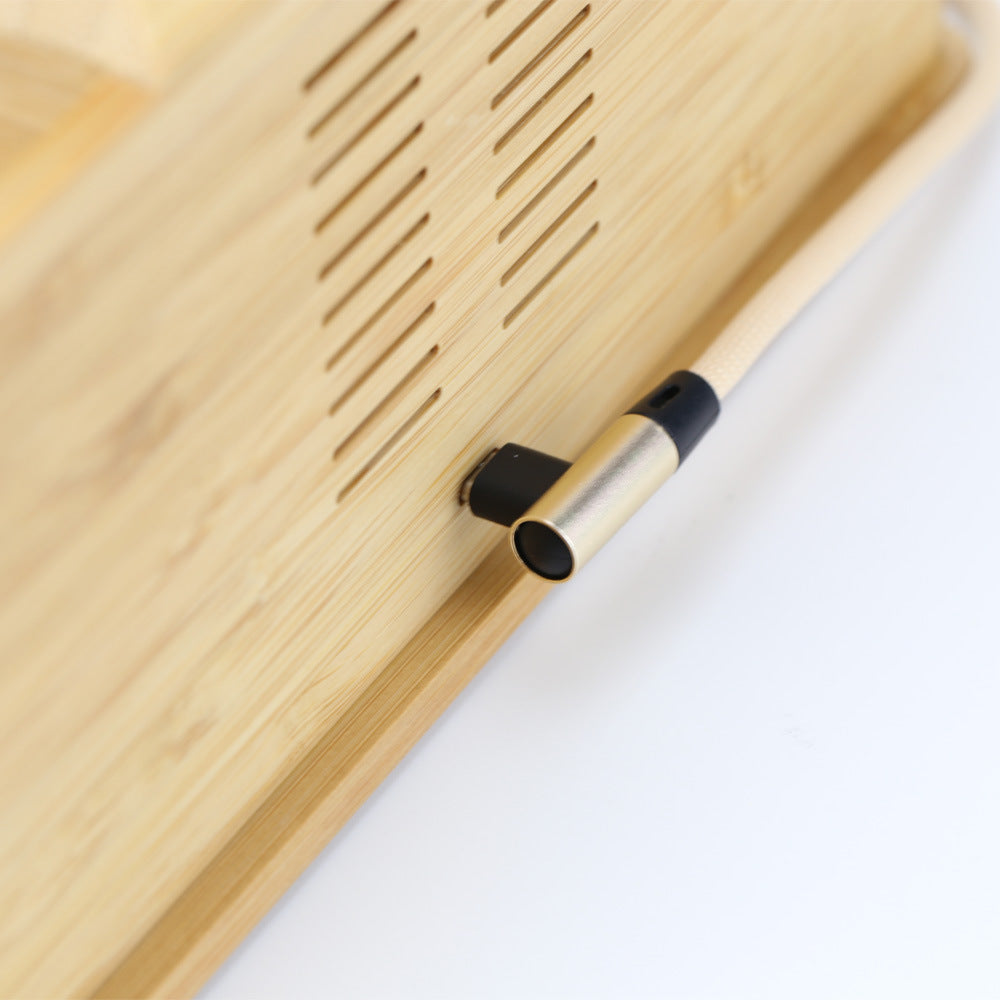 HKM-380563 Wireless Charging Pen Holder in Simple Style - Phoebe Material, Multi-functional Desk Organizer