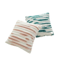 HKM-380627 Geometric Striped Square Pillow Cover - Tie-Dyed in Multiple Colors, 45x45cm