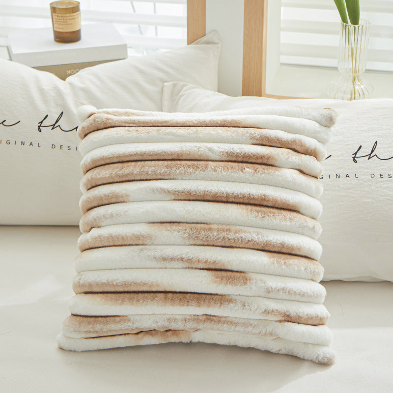 HKM-380627 Geometric Striped Square Pillow Cover - Tie-Dyed in Multiple Colors, 45x45cm