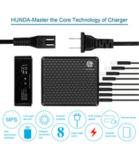 HKM-380691 8-Port Universal USB Power Adapter with Intelligent Current Distribution and Fireproof Design