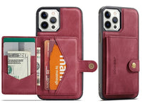 HKM-380755 Magnetic Card Holder Leather Case for iPhone 12/12 Pro/12 Pro Max with Coin Purse