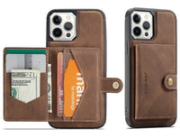 HKM-380755 Magnetic Card Holder Leather Case for iPhone 12/12 Pro/12 Pro Max with Coin Purse