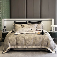 HKM-380819 Long-Staple Cotton Digital Printing Four-Piece Bedding Set - Duvet Cover, Bed Sheet, Pillowcases for 1.5/1.8m or 1.8/2m Beds