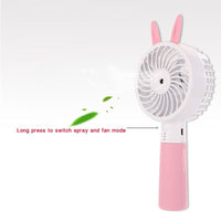 HKM-381011 Portable USB Charging Small Fan - Quiet Operation, Two Wind Speed Settings, Available in Blue and Pink
