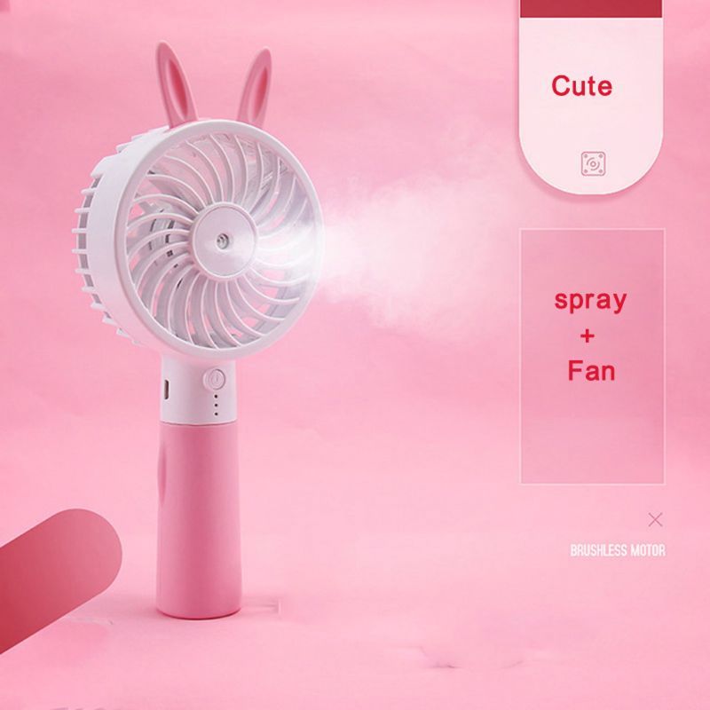 HKM-381011 Portable USB Charging Small Fan - Quiet Operation, Two Wind Speed Settings, Available in Blue and Pink