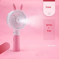 HKM-381011 Portable USB Charging Small Fan - Quiet Operation, Two Wind Speed Settings, Available in Blue and Pink