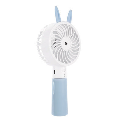 HKM-381011 Portable USB Charging Small Fan - Quiet Operation, Two Wind Speed Settings, Available in Blue and Pink