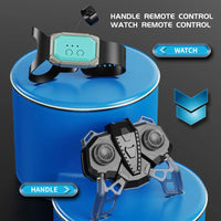 HKM-381075 6-Wheel Swing Arm RC Stunt Car with Music and Spray - Dual Remote Control for Indoor and Outdoor Fun