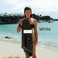 HKM-381075 Solid Color Magnetic Shower Bath Towel - Dark Green, White, Black, 76x190 cm