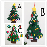 HKM-381267 DIY Felt Christmas Tree Kit with 32 Decorations for Kids' Creative Play