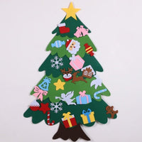 HKM-381267 DIY Felt Christmas Tree Kit with 32 Decorations for Kids' Creative Play