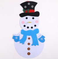 HKM-381267 DIY Felt Christmas Tree Kit with 32 Decorations for Kids' Creative Play