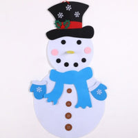 HKM-381267 DIY Felt Christmas Tree Kit with 32 Decorations for Kids' Creative Play