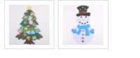 HKM-381267 DIY Felt Christmas Tree Kit with 32 Decorations for Kids' Creative Play