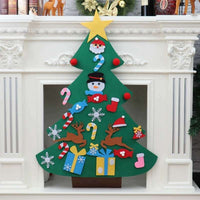 HKM-381267 DIY Felt Christmas Tree Kit with 32 Decorations for Kids' Creative Play