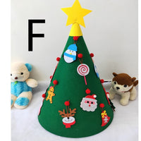 HKM-381267 DIY Felt Christmas Tree Kit with 32 Decorations for Kids' Creative Play