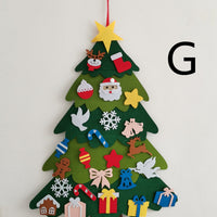 HKM-381267 DIY Felt Christmas Tree Kit with 32 Decorations for Kids' Creative Play