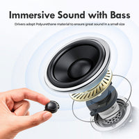 HKM-381331 Wireless Stereo Earplug Headphones with Call Function and 15m Bluetooth Range