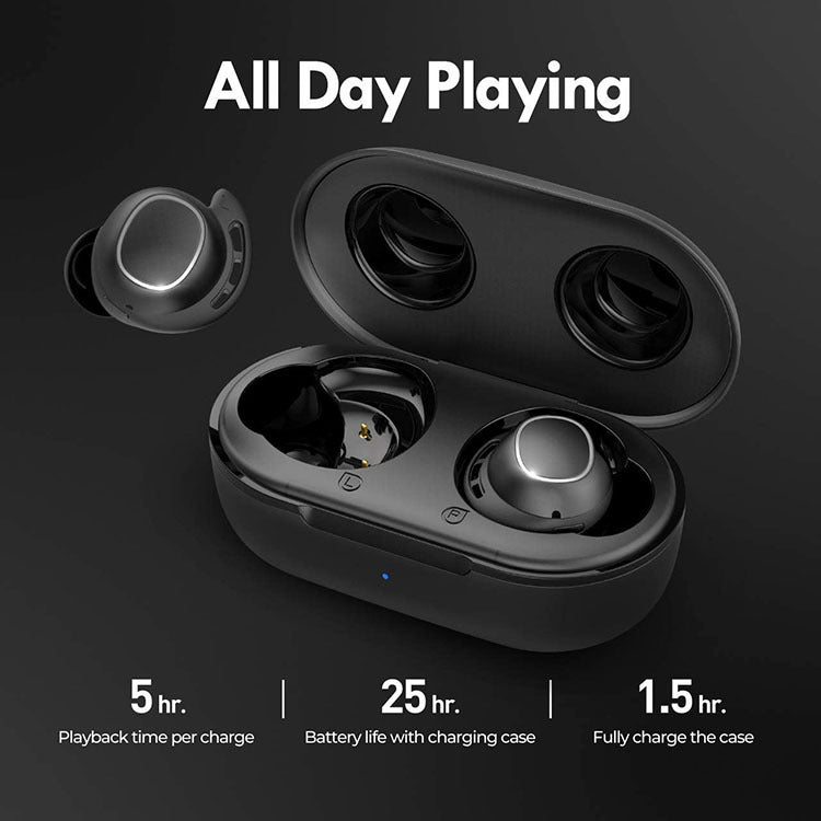 HKM-381331 Wireless Stereo Earplug Headphones with Call Function and 15m Bluetooth Range