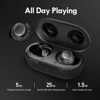 HKM-381331 Wireless Stereo Earplug Headphones with Call Function and 15m Bluetooth Range