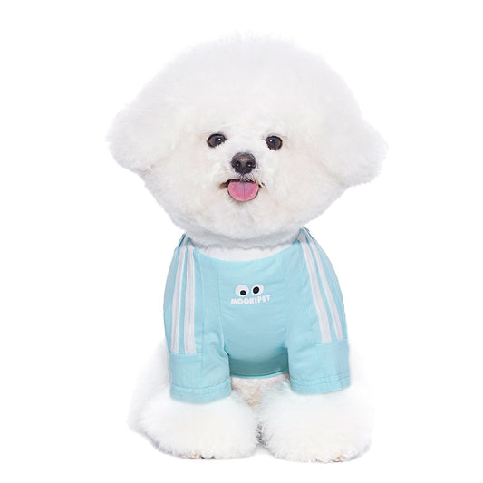 HKM-381395 Thin Cotton Spandex Pet Clothing for Small Dogs and Cats - Pink and Blue Options
