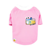 HKM-381395 Thin Cotton Spandex Pet Clothing for Small Dogs and Cats - Pink and Blue Options