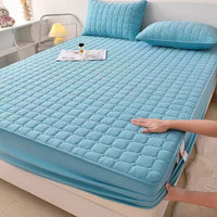 HKM-381459 Thick Dustproof Non-slip Quilted Fitted Sheet for All Seasons - Multiple Sizes Available