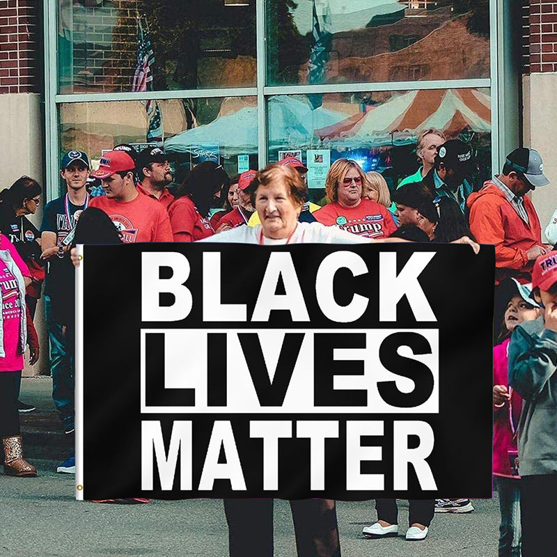 HKM-381587 Anti-Racism Protest Flag - 90x150CM 68D Pongee Material