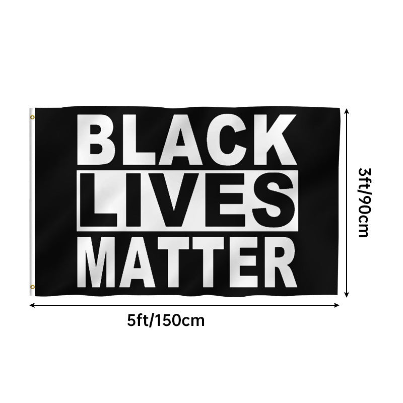 HKM-381587 Anti-Racism Protest Flag - 90x150CM 68D Pongee Material