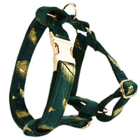 HKM-381651 Stylish Velvet Pet Collar with Dog Rope, Bow Knot, Flower, Vest, and Poop Bag