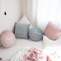 HKM-382099 Nordic Style Heart-Shaped Velvet Cushion Pillow - 45cm Round or 50cm Square Options