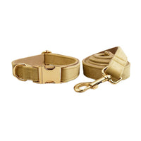 HKM-382163 Velvet Adjustable Dog Collar with Matching Traction Rope and Bow Tie