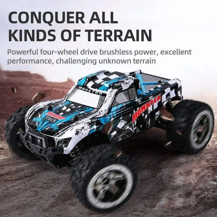 HKM-382227 High-Speed 1/16 Scale 4WD Off-Road Remote Control Racing Truck - Brushless Electric RC Car