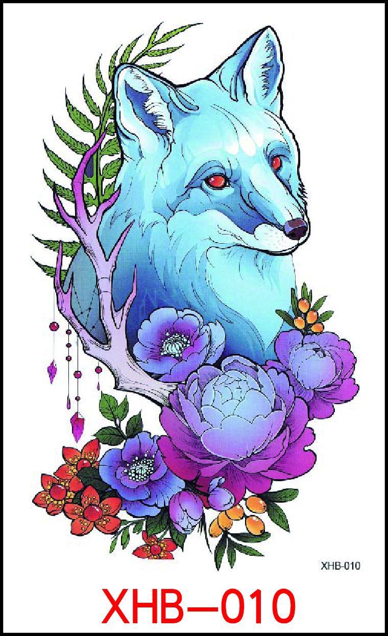 HKM-382739 Floral Geometry Water Transfer Tattoo Stickers for Unique Body Art