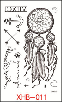 HKM-382739 Floral Geometry Water Transfer Tattoo Stickers for Unique Body Art