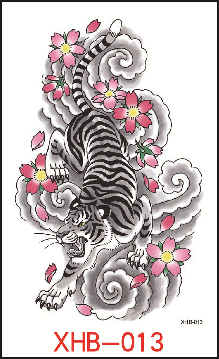 HKM-382739 Floral Geometry Water Transfer Tattoo Stickers for Unique Body Art