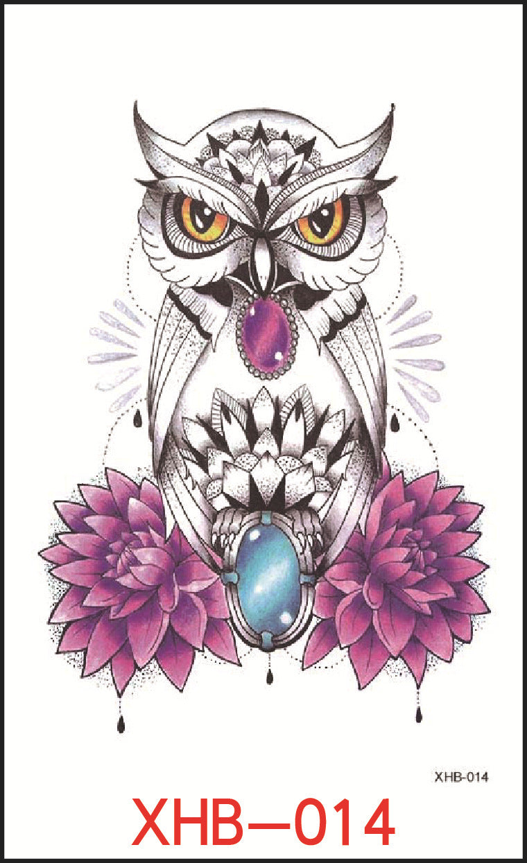 HKM-382739 Floral Geometry Water Transfer Tattoo Stickers for Unique Body Art