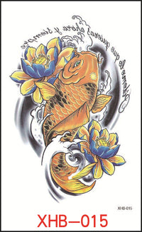 HKM-382739 Floral Geometry Water Transfer Tattoo Stickers for Unique Body Art