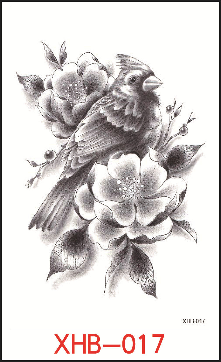 HKM-382739 Floral Geometry Water Transfer Tattoo Stickers for Unique Body Art