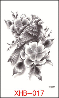 HKM-382739 Floral Geometry Water Transfer Tattoo Stickers for Unique Body Art