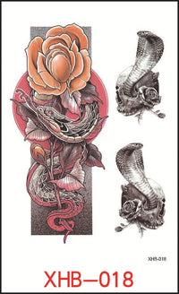HKM-382739 Floral Geometry Water Transfer Tattoo Stickers for Unique Body Art