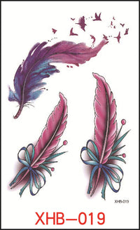 HKM-382739 Floral Geometry Water Transfer Tattoo Stickers for Unique Body Art