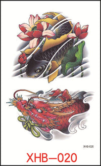 HKM-382739 Floral Geometry Water Transfer Tattoo Stickers for Unique Body Art