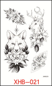 HKM-382739 Floral Geometry Water Transfer Tattoo Stickers for Unique Body Art