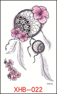 HKM-382739 Floral Geometry Water Transfer Tattoo Stickers for Unique Body Art