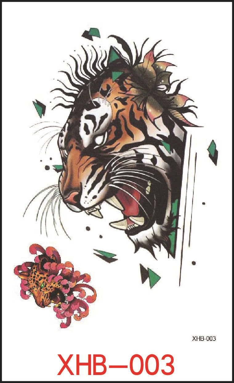 HKM-382739 Floral Geometry Water Transfer Tattoo Stickers for Unique Body Art