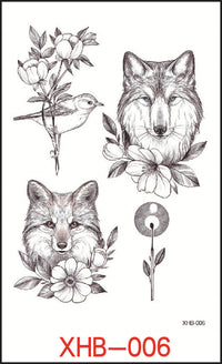HKM-382739 Floral Geometry Water Transfer Tattoo Stickers for Unique Body Art